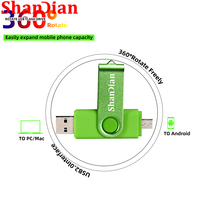 SHANDIAN wielofunkcyjna pamięć USB OTG szybki napęd USB 64GB 32GB Pen drive 3w1 Micro USB 2.0 darmowa TYPE-C adapter prezent 5